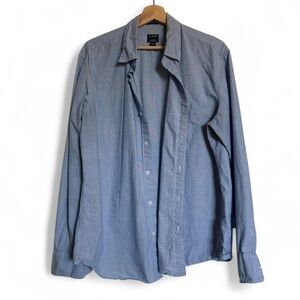 J Crew Cotton Men's Blue Casual Shirt
